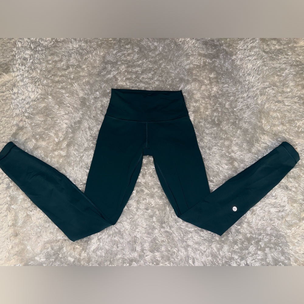LULU LEMON DARK GREEN WONDER Train legging
